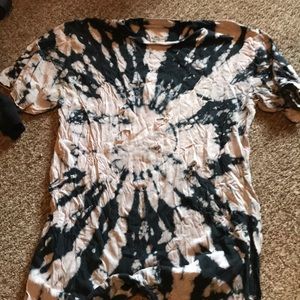 HUF distressed tie dye t shirt
